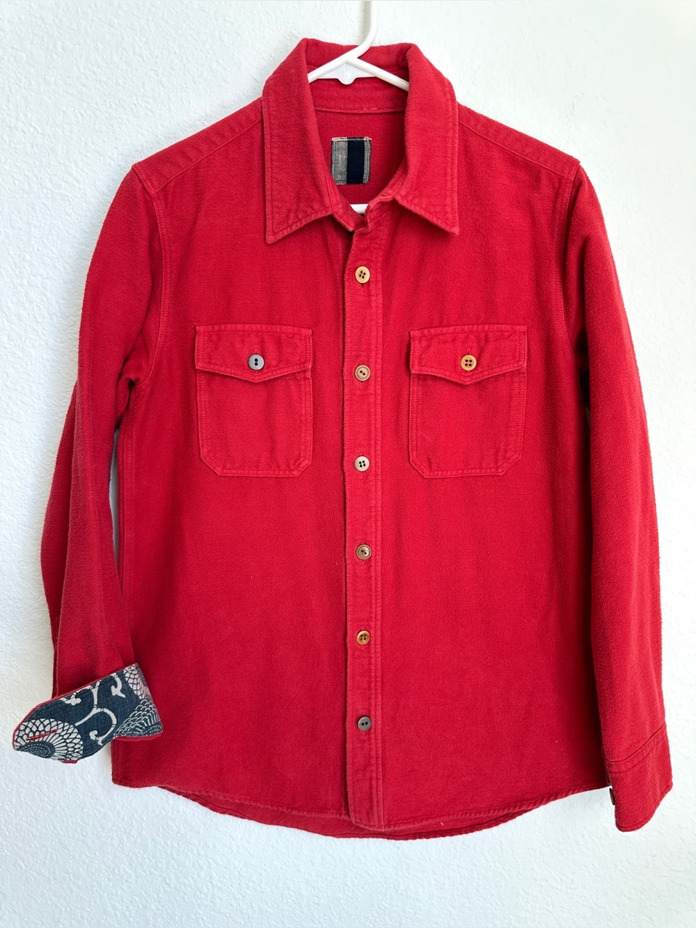 VISVIM Black Elk Flannel‎ Shirt Red size 1 US small Japanese streetwear